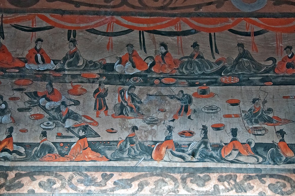 河南密县打虎亭汉墓宴饮壁画